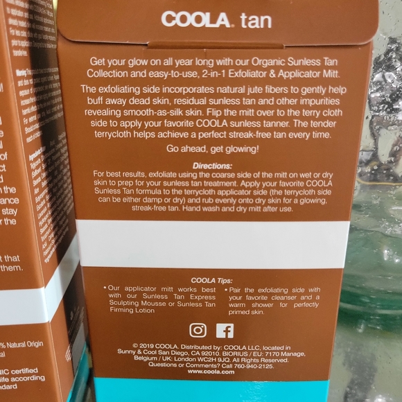 ✨️HP✨️NIB COOLA Sunless Tan Firming Lotion and COOLA Tan Applicator Mitt - Picture 5 of 9